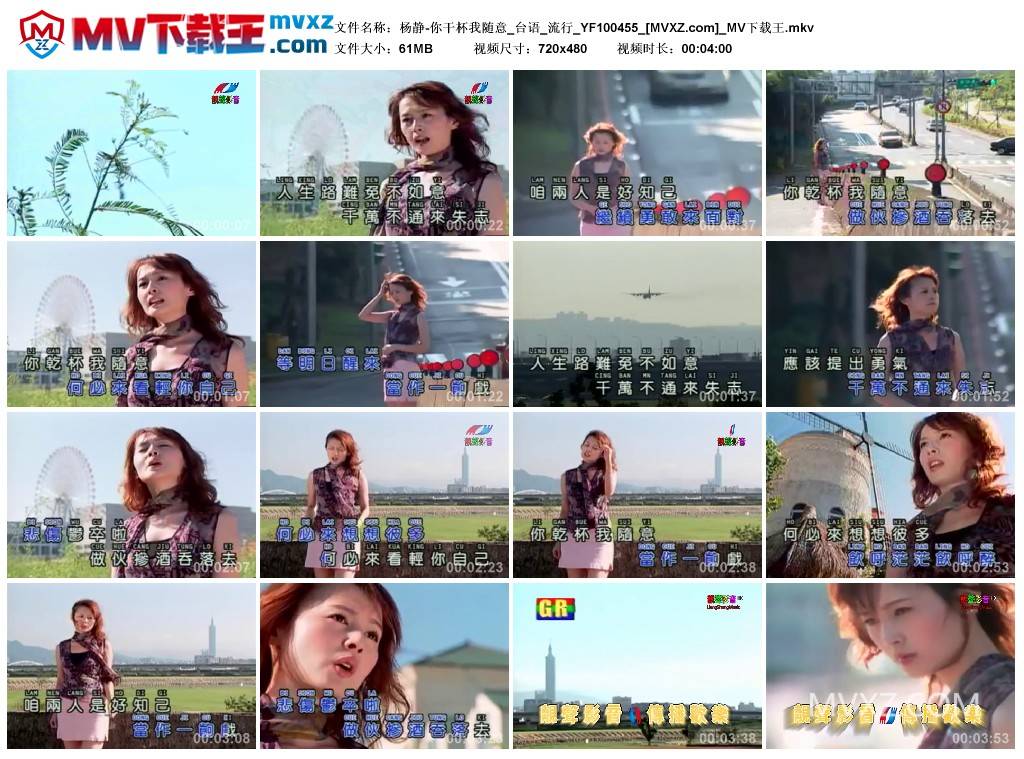 杨静-你干杯我随意_台语_流行_YF100455